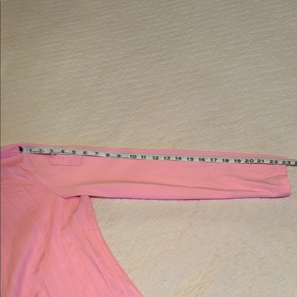 Jamie Sadock Pink Quarter-Zip Pullover with Studded Mock Neck - Picture 7 of 7